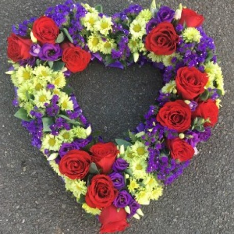 Red and Purple Open Heart